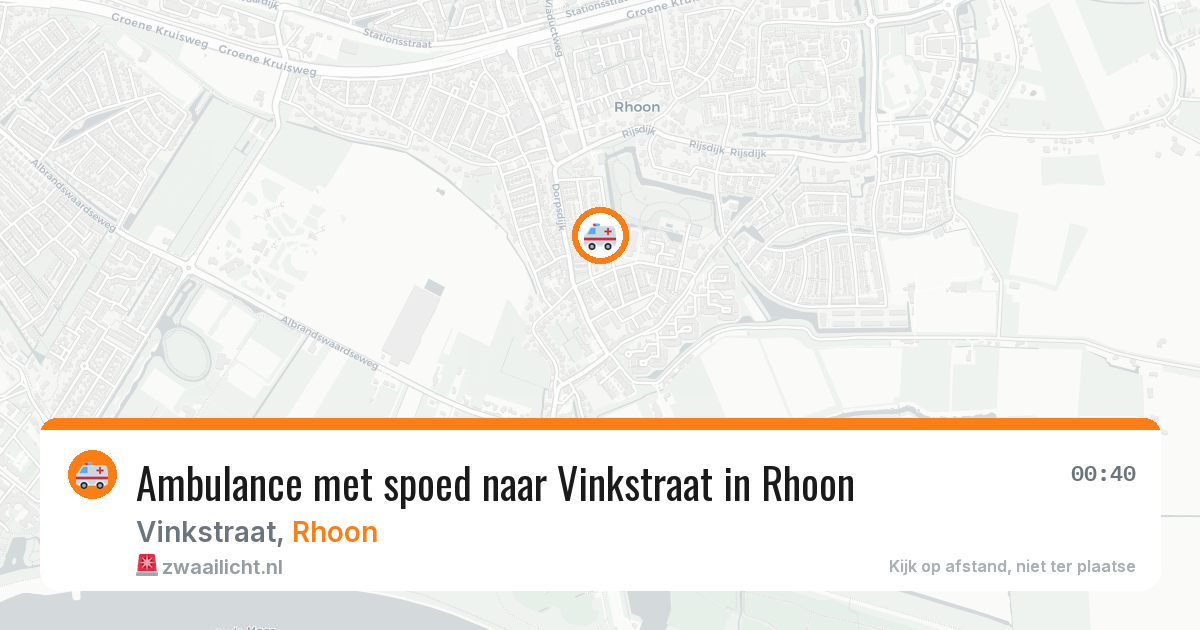Ambulance met spoed naar Vinkstraat in Rhoon — 5 jun 2026