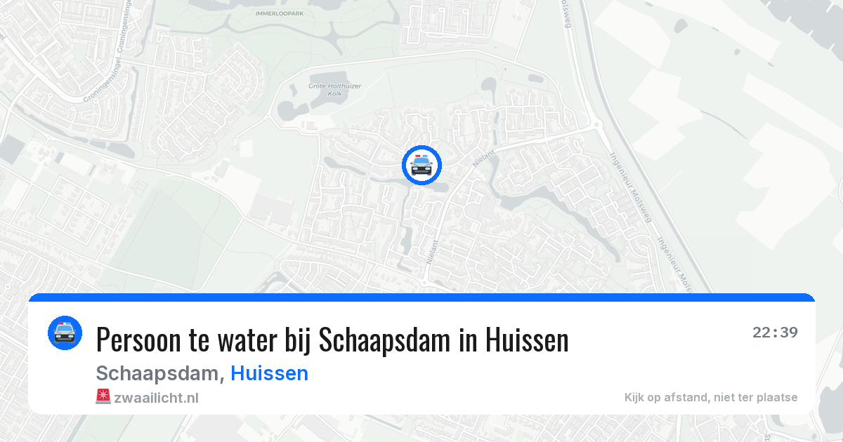 Persoon te water bij Schaapsdam in Huissen — 11 aug 2026