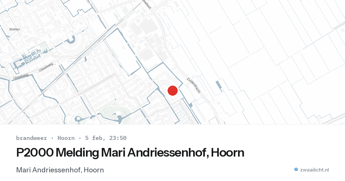 P2000 Melding Mari Andriessenhof, Hoorn — 5 feb 2026
