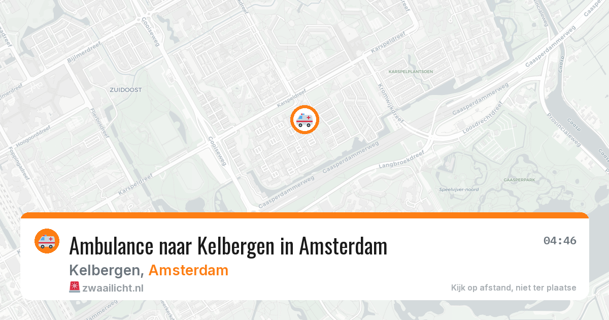 Ambulance naar Kelbergen in Amsterdam — 18 jun 2026