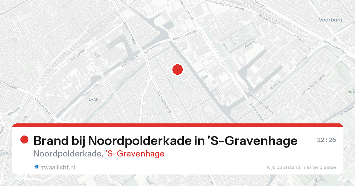 Brand bij Noordpolderkade in 'S-Gravenhage — 25 aug 2026