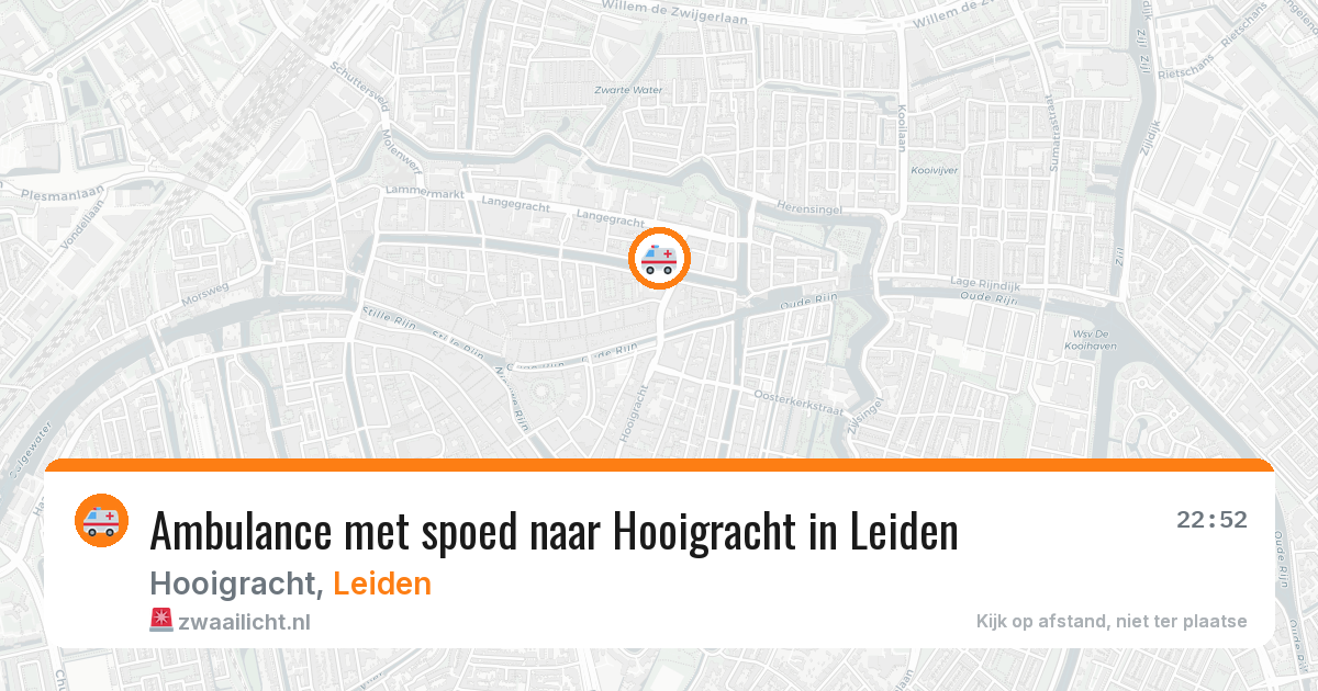 Ambulance met spoed naar Hooigracht in Leiden — 27 jul 2026