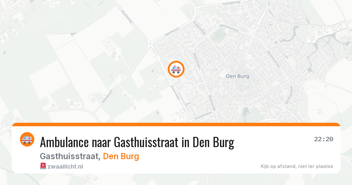 Ambulance naar Gasthuisstraat in Den Burg — 10 jun 2026