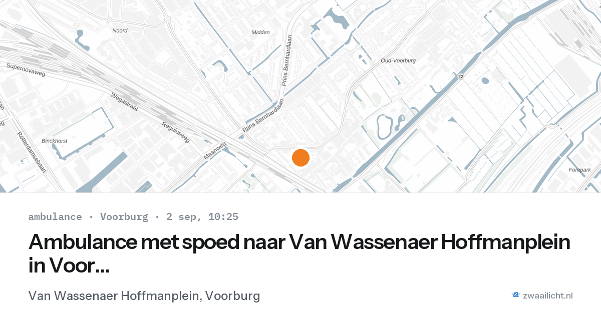 Ambulance met spoed naar Van Wassenaer Hoffmanplein in Voorburg — 2 sep 2026