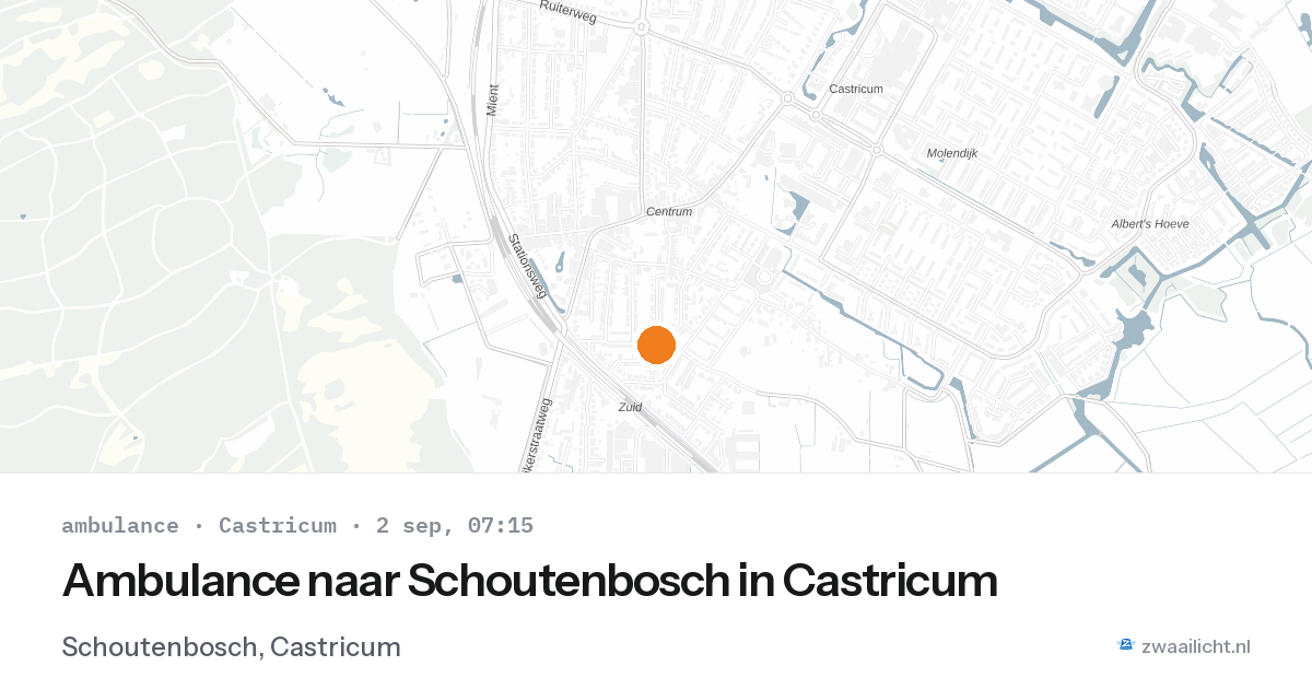 Ambulance naar Schoutenbosch in Castricum — 2 sep 2026