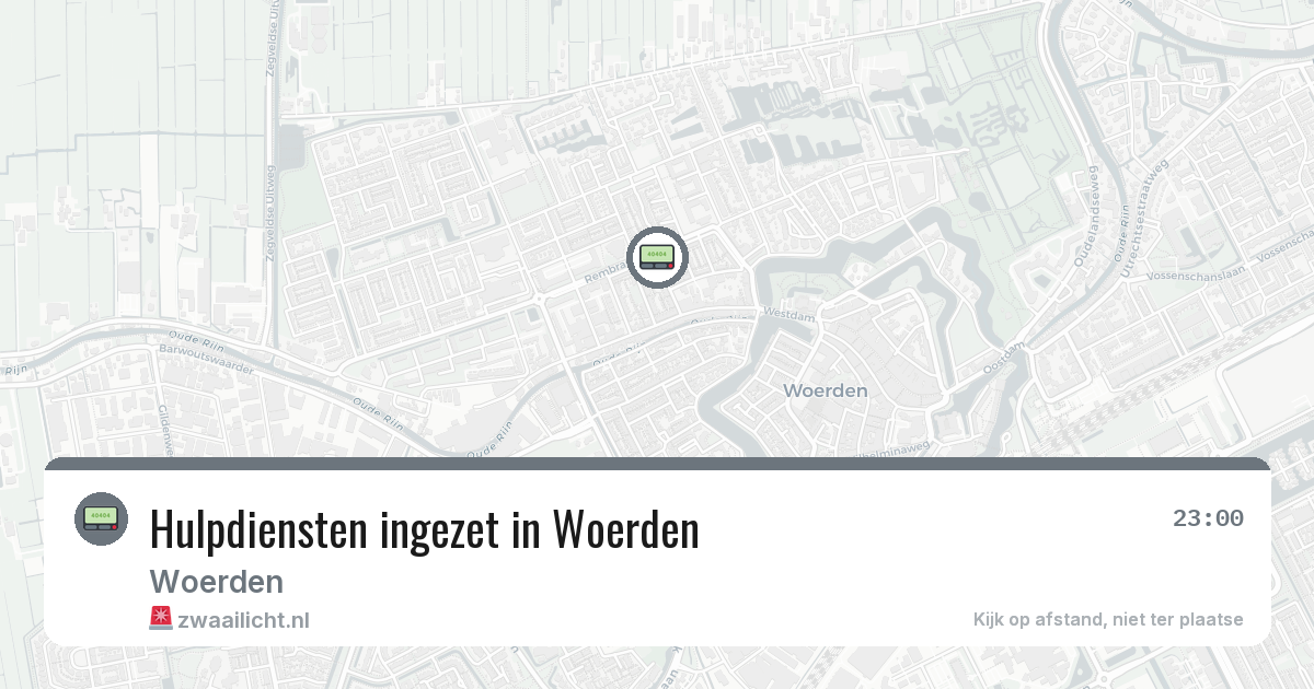 Hulpdiensten ingezet in Woerden — 1 feb 2026 | 🚨 Zwaailicht.nl