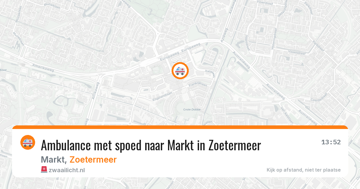 Ambulance met spoed naar Markt in Zoetermeer — 2 mei 2026