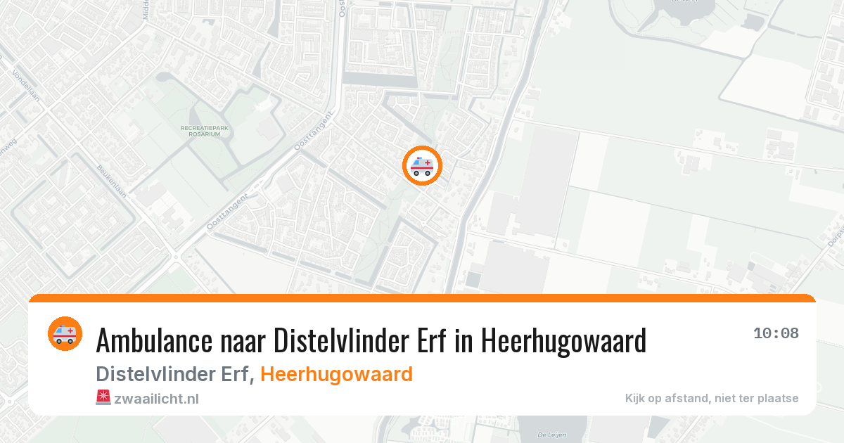 Ambulance naar Distelvlinder Erf in Heerhugowaard — 8 aug 2026