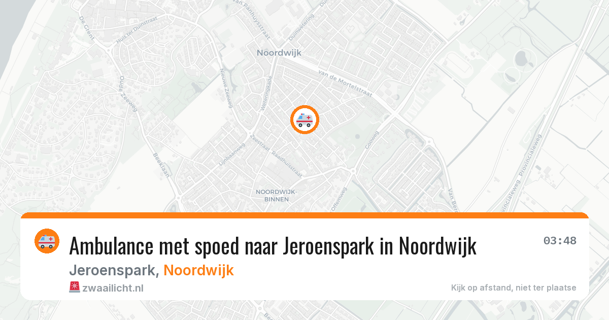 Ambulance met spoed naar Jeroenspark in Noordwijk — 25 jan 2026