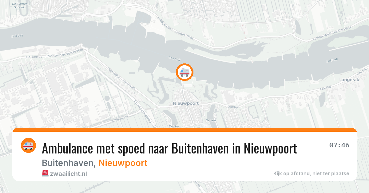 Ambulance met spoed naar Buitenhaven in Nieuwpoort — 25 jul 2026