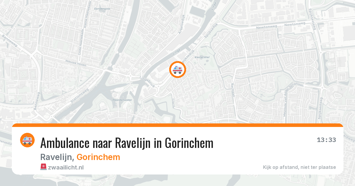 Ambulance naar Ravelijn in Gorinchem — 13 aug 2026