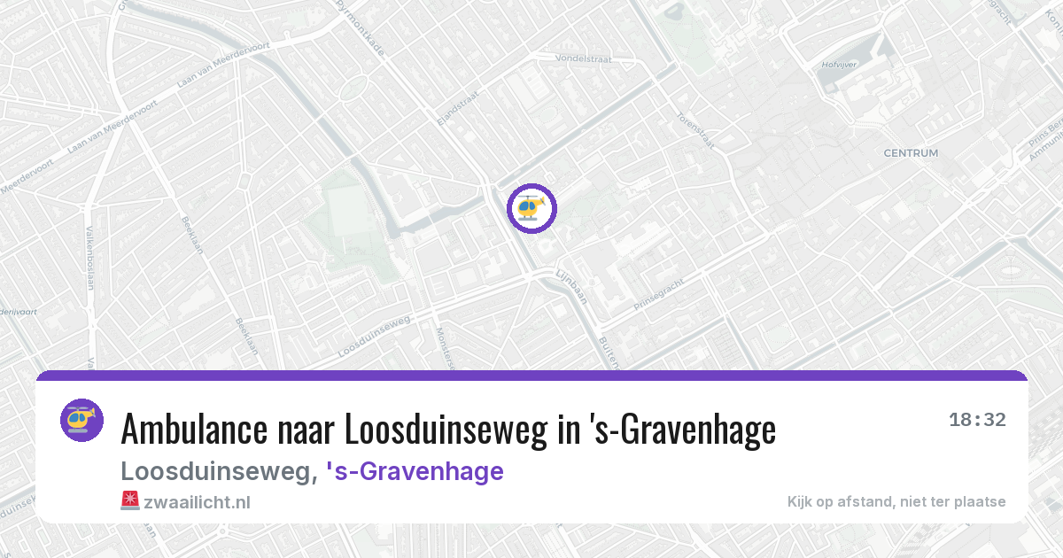 Ambulance naar Loosduinseweg in 's-Gravenhage — 18 jul 2026