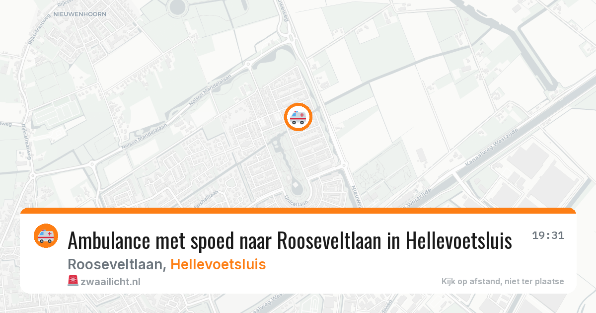 Ambulance met spoed naar Rooseveltlaan in Hellevoetsluis — 15 jun 2026