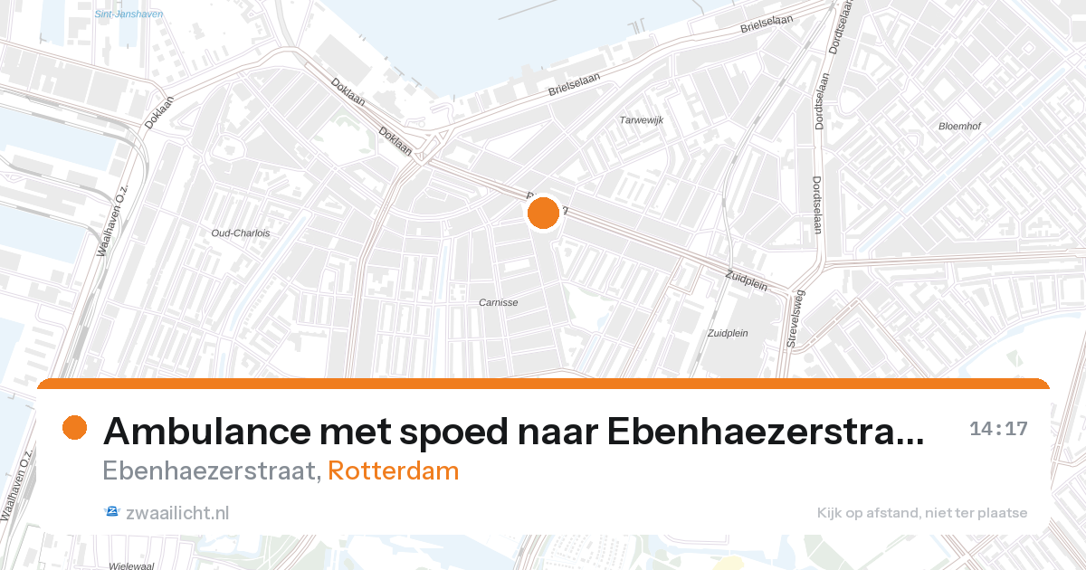 Ambulance met spoed naar Ebenhaezerstraat in Rotterdam — 28 aug 2026