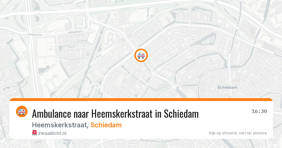 Ambulance naar Heemskerkstraat in Schiedam — 4 jun 2026