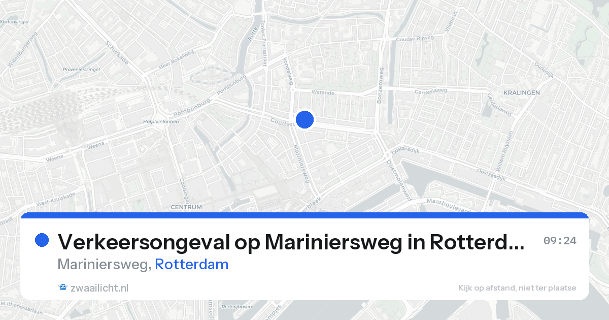 Verkeersongeval op Mariniersweg in Rotterdam — 18 aug 2026