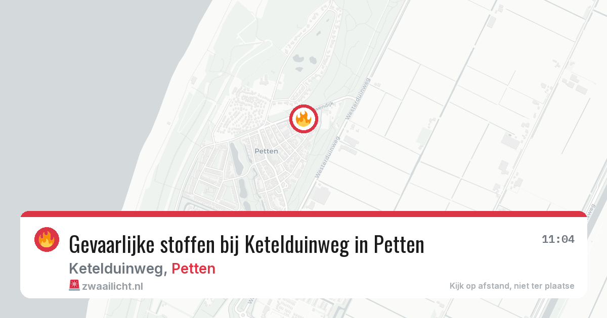 Gevaarlijke stoffen bij Ketelduinweg in Petten — 17 apr 2026