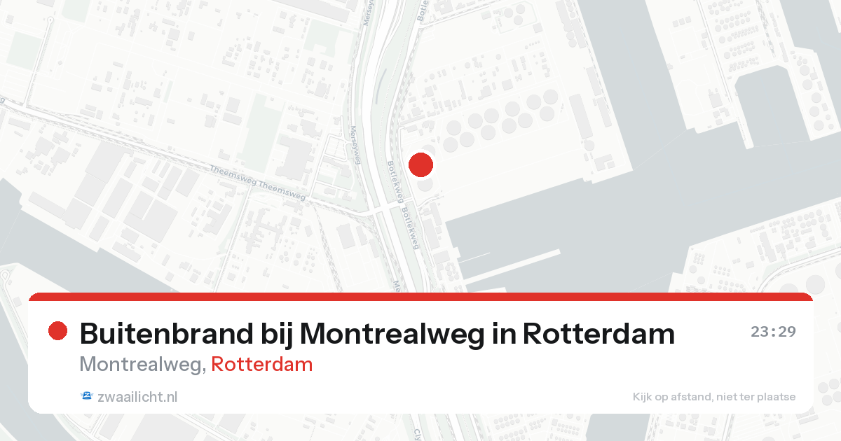 Buitenbrand bij Montrealweg in Rotterdam — 15 aug 2026