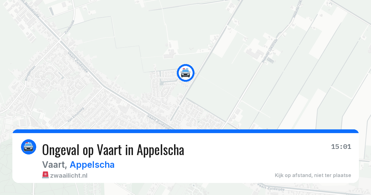 Ongeval op Vaart in Appelscha — 8 aug 2026