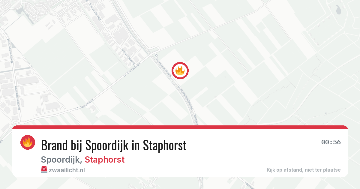 Brand bij Spoordijk in Staphorst — 19 jun 2026