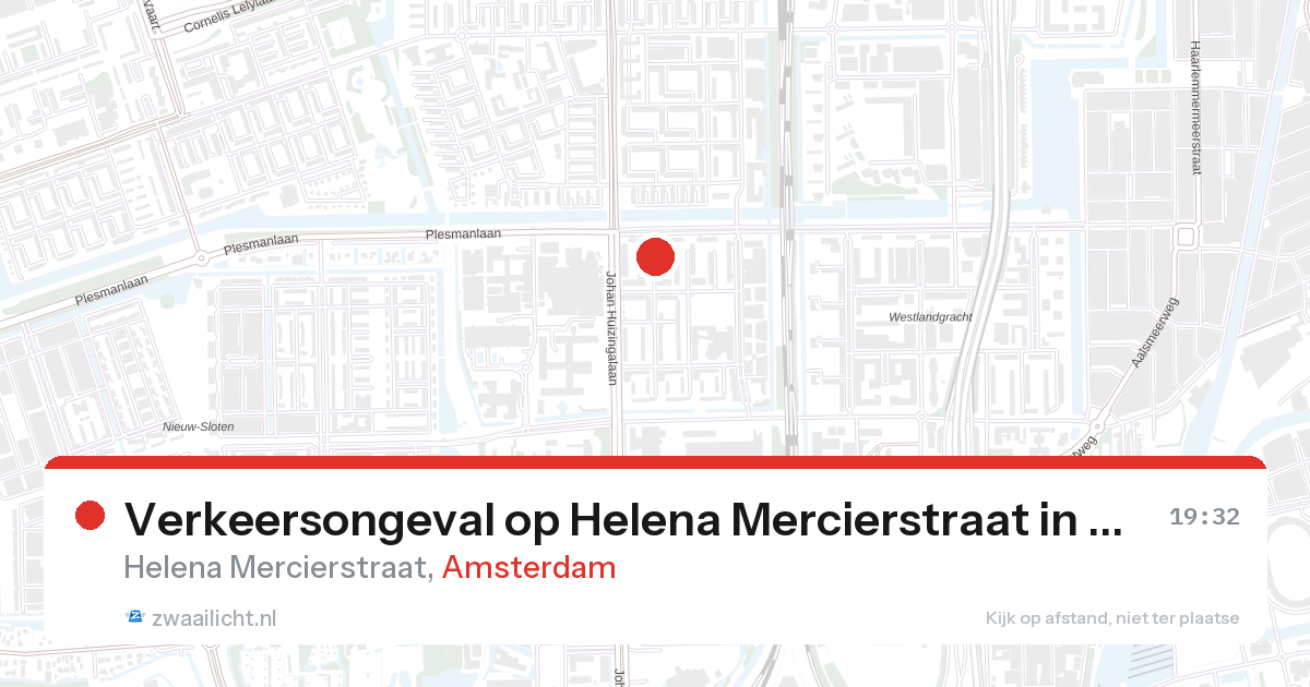Verkeersongeval op Helena Mercierstraat in Amsterdam — 31 jan 2026