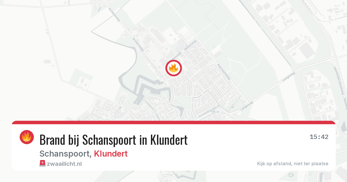 Brand bij Schanspoort in Klundert — 3 jul 2026