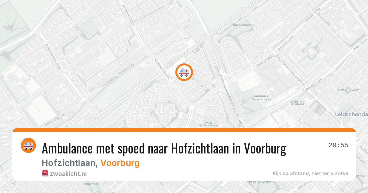 Ambulance met spoed naar Hofzichtlaan in Voorburg — 30 jul 2026