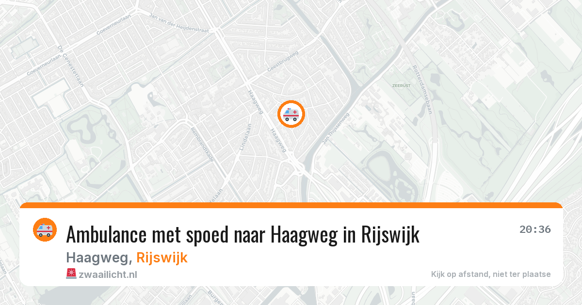 Ambulance met spoed naar Haagweg in Rijswijk — 1 apr 2026