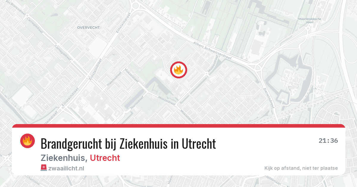 Brandgerucht bij Ziekenhuis in Utrecht — 21 jul 2026