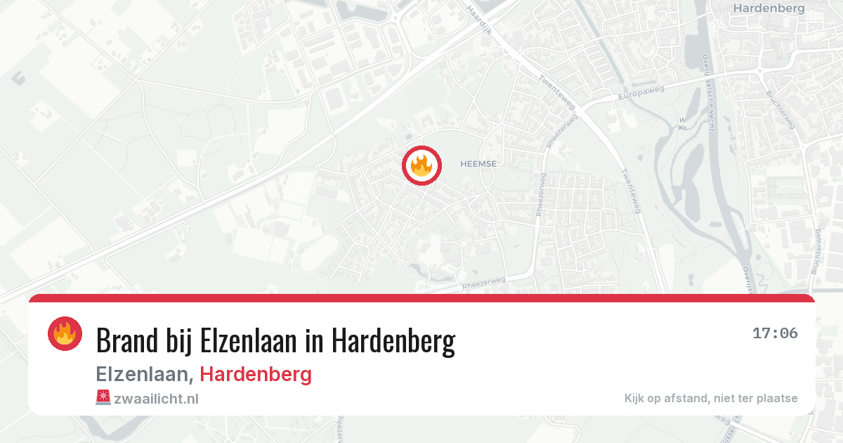 Brand bij Elzenlaan in Hardenberg — 23 jul 2026