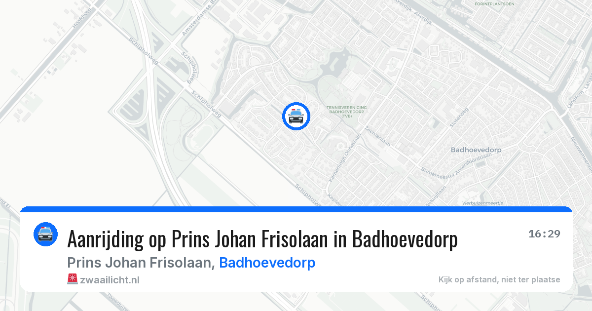 Aanrijding op Prins Johan Frisolaan in Badhoevedorp — 27 mrt 2026