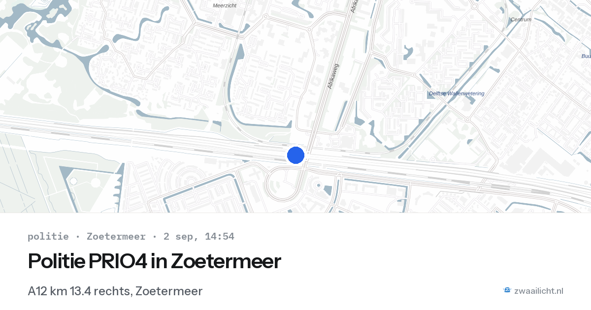 Politie PRIO4 in Zoetermeer — 2 sep 2026 | 🚨 Zwaailicht.nl