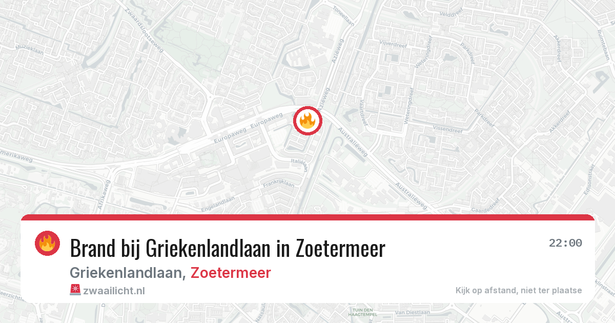 Brand bij Griekenlandlaan in Zoetermeer — 28 jun 2026