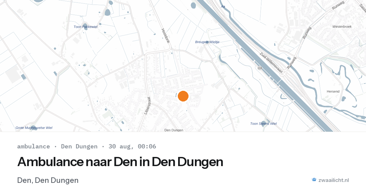 Ambulance naar Den in Den Dungen — 29 aug 2026