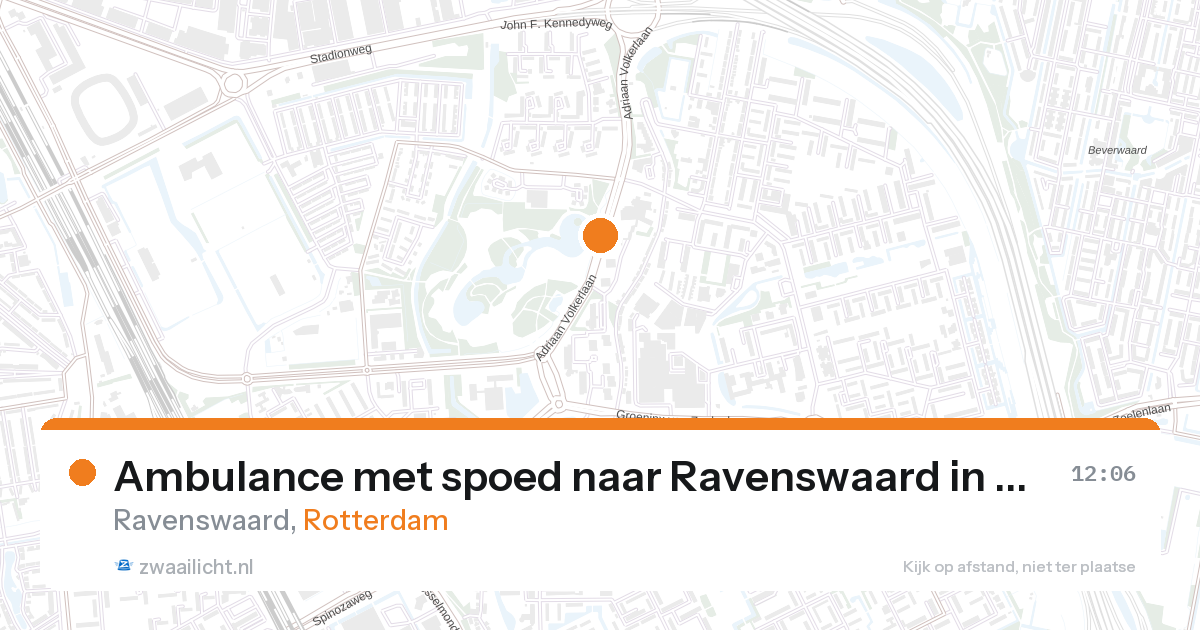 Ambulance met spoed naar Ravenswaard in Rotterdam — 27 aug 2026