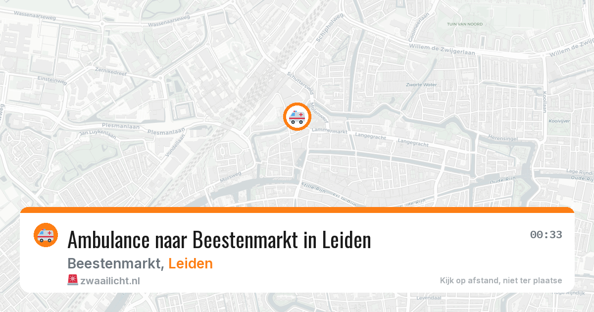 Ambulance naar Beestenmarkt in Leiden — 26 mei 2026