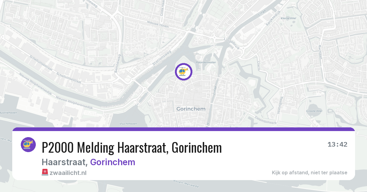 P2000 Melding Haarstraat, Gorinchem — 9 feb 2026