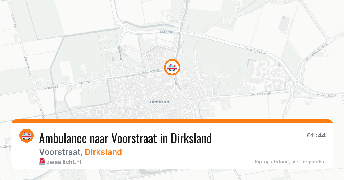 Ambulance naar Voorstraat in Dirksland — 20 mei 2026