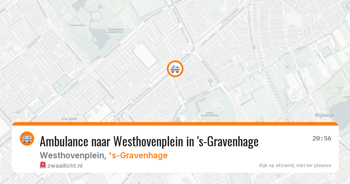 Ambulance naar Westhovenplein in 's-Gravenhage — 15 mrt 2026