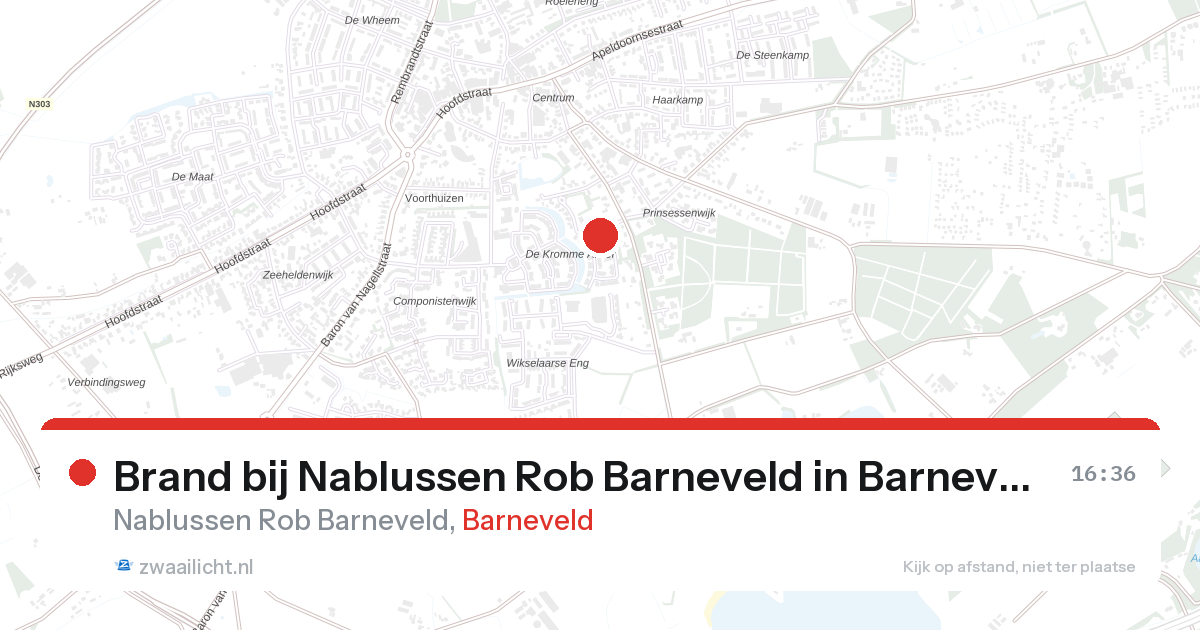 Brand bij Nablussen Rob Barneveld in Barneveld — 26 mei 2026