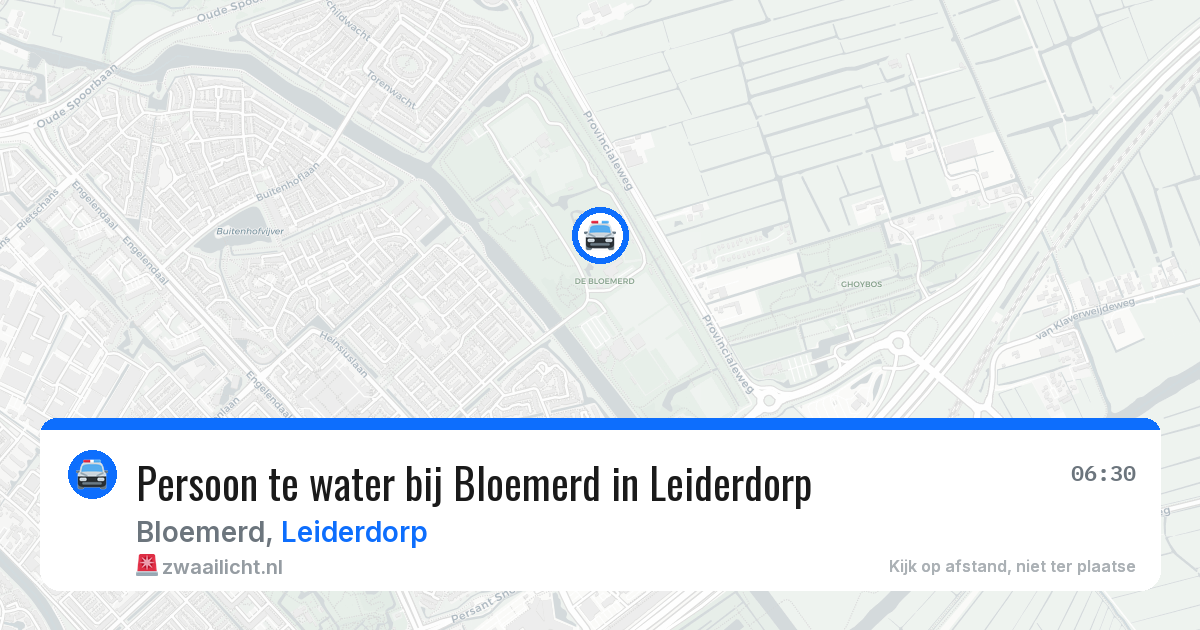 Persoon te water bij Bloemerd in Leiderdorp — 23 mei 2026