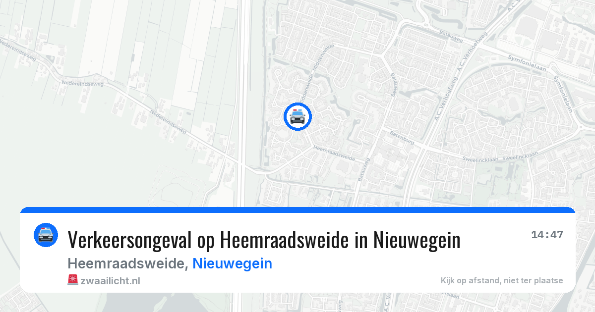 Verkeersongeval op Heemraadsweide in Nieuwegein — 18 jul 2026