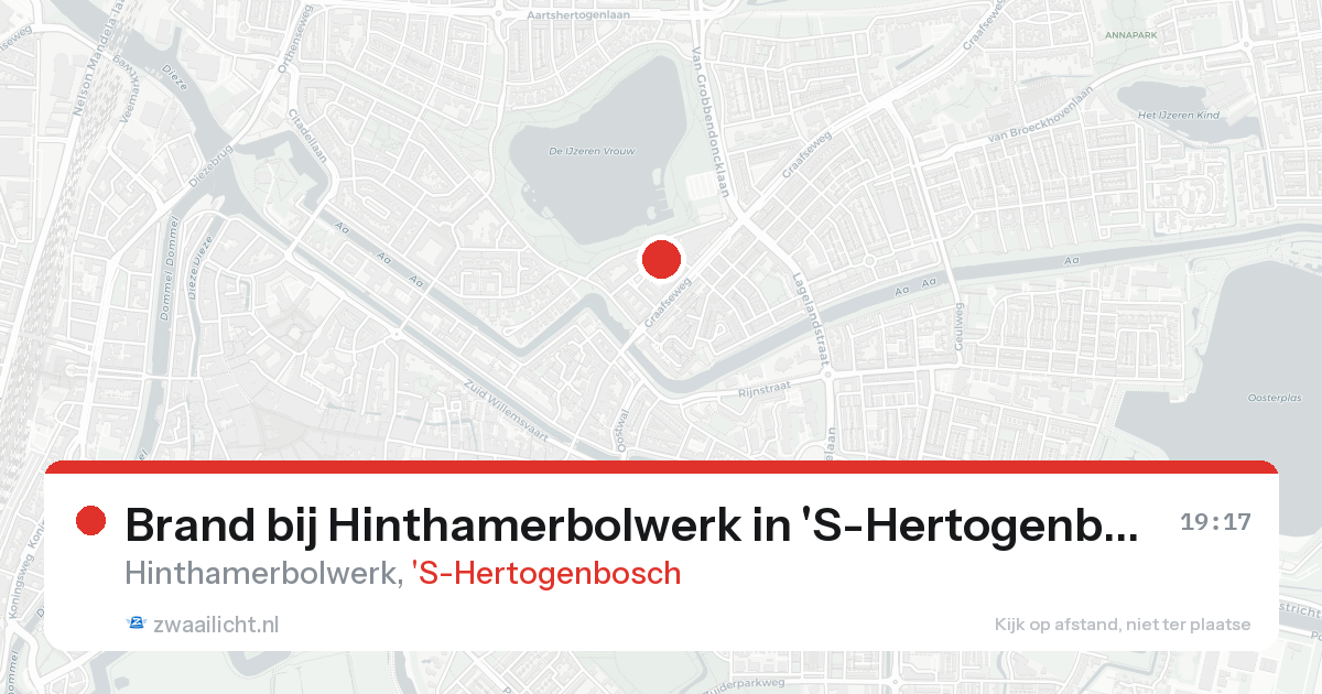 Brand bij Hinthamerbolwerk in 'S-Hertogenbosch — 19 aug 2026