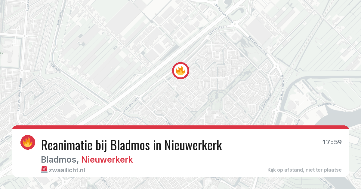 Reanimatie bij Bladmos in Nieuwerkerk — 10 feb 2026