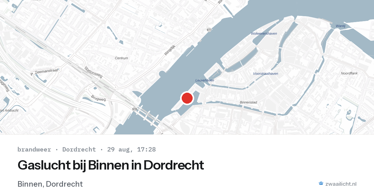Gaslucht bij Binnen in Dordrecht — 29 aug 2026