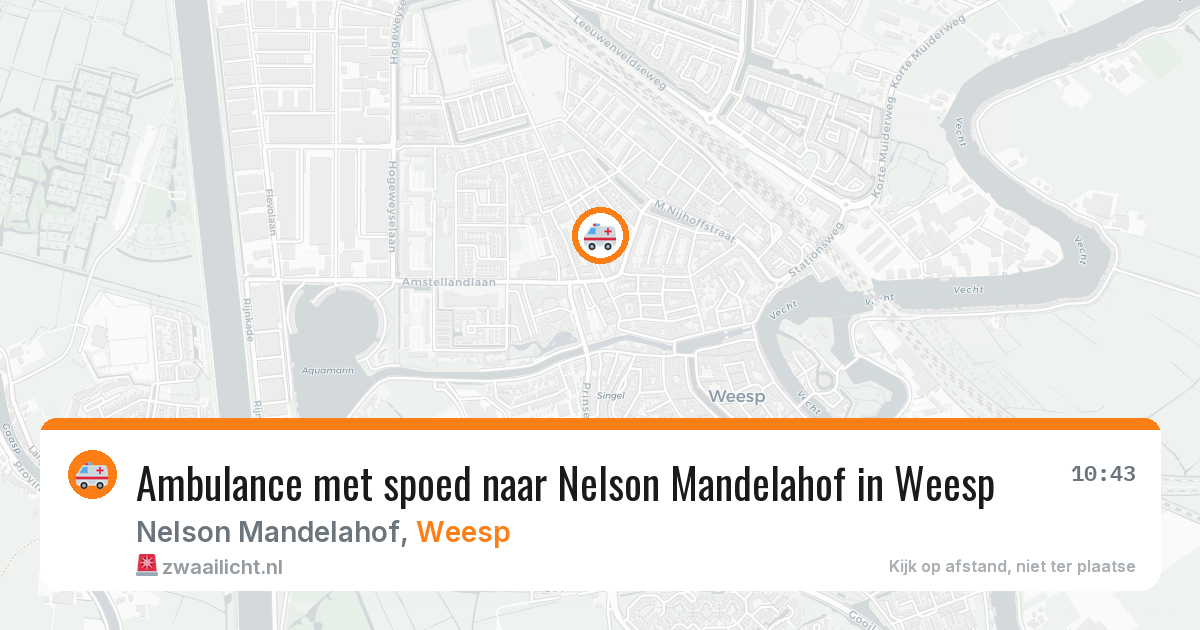 Ambulance met spoed naar Nelson Mandelahof in Weesp — 12 apr 2026
