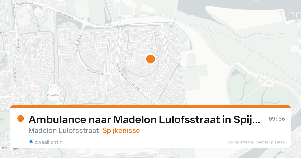 Ambulance naar Madelon Lulofsstraat in Spijkenisse — 17 aug 2026