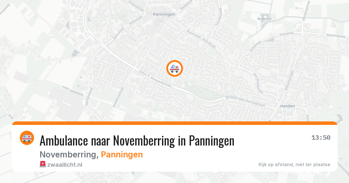 Ambulance naar Novemberring in Panningen — 8 jun 2026