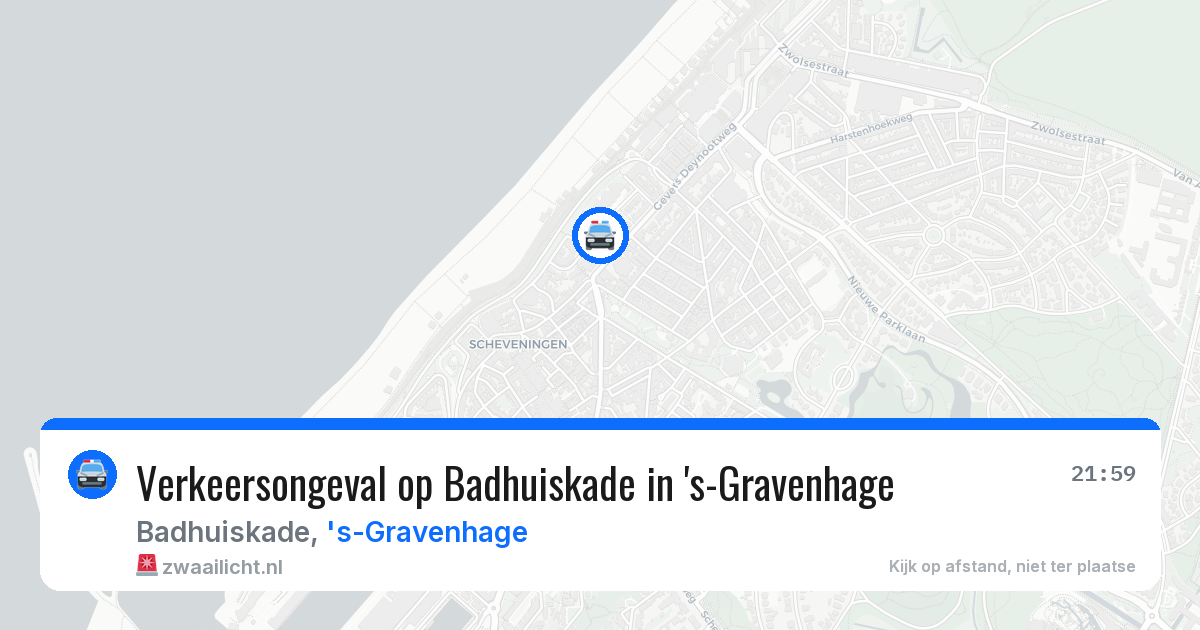 Verkeersongeval op Badhuiskade in 's-Gravenhage — 12 jun 2026