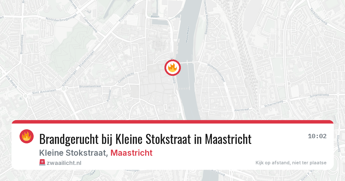 Brandgerucht bij Kleine Stokstraat in Maastricht — 6 jun 2026